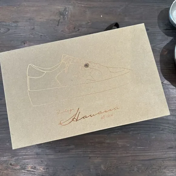 Vintage Havana Metallic Star Sneakers Women's 7 White Gold Snake Preowned - Picture 10 of 10